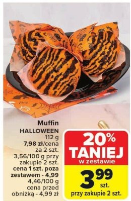 Muffin halloween Stokson promocja w Carrefour