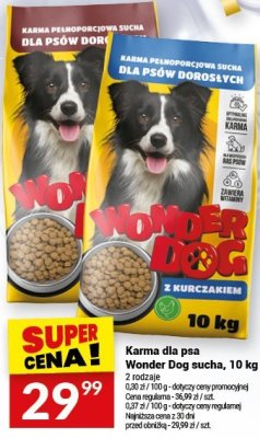 Karma dla psa Wonder Dog sucha 10 kg promocja w Twój Market