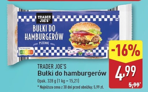 Bułki do hamburgerów pszenne Trader joe's promocja w Aldi