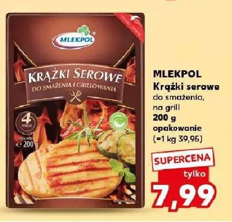 Krążki serowe do smażenia i grillowania Mlekpol promocja w Selgros