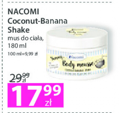 Mus do ciała shake bananowy Nacomi promocja