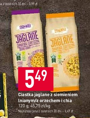 Ciasteczka jaglane bez gmo chia + orzech FRANC OLI VITAL promocja