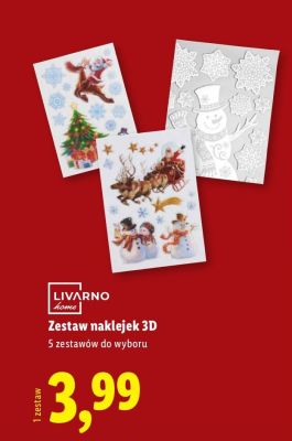 Zestaw naklejek 3D  promocja w Lidl