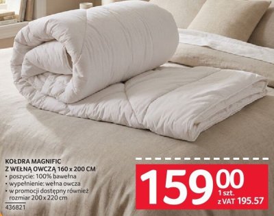 Kołdra MAGNIFIC Z WEŁNĄ OWCZĄ 160 x 200 CM promocja w Selgros