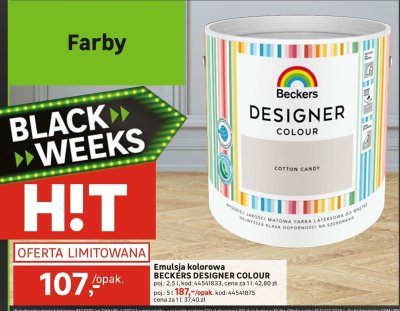 Emulsja kolorowa BECKERS DESIGNER COLOUR promocja w Leroy Merlin