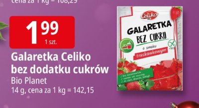Galaretka Celiko bez dodatku cukrów Bio Planet promocja w Leclerc