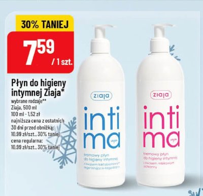 Płyn do higieny intymnej Ziaja promocja w POLOmarket