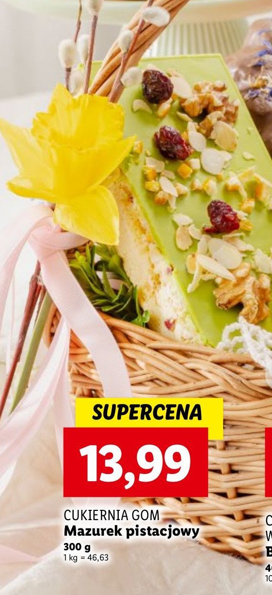 Mazurek pistacjowy Gom owczarek promocja