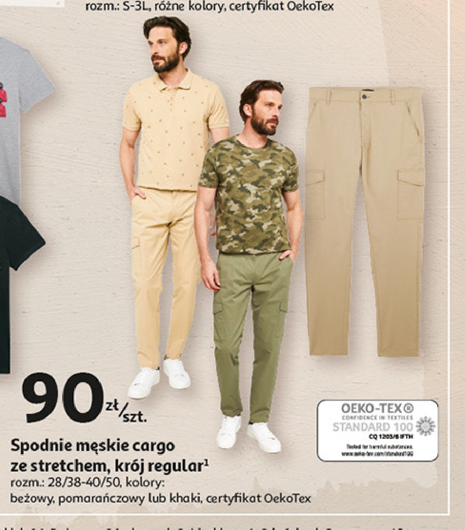 Spodnie męskie zwężane 28/38-40/50 Auchan inextenso promocja