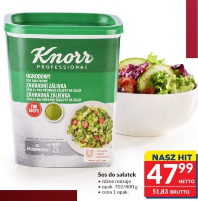 Sos do sałatek Knorr Professional różne rodzaje promocja w Makro