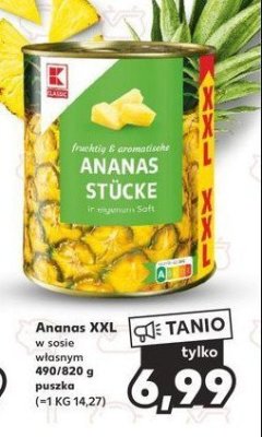 Ananas kawałki K-classic promocja