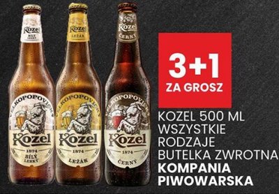 Piwo Kozel 500 ml wszystkie rodzaje butelka zwrotna promocja w Wafelek