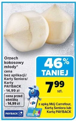 Orzech kokosowy młody promocja w Carrefour Market