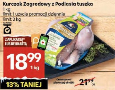 Kurczak Zagrodowy z Podlasia tuszka promocja w Delikatesy Centrum