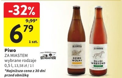 Piwo ZAMASTEM wybrane rodzaje promocja w Intermarche