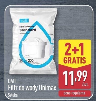 Filtr do wody Unimax DAFI 3-sztuki promocja w Aldi