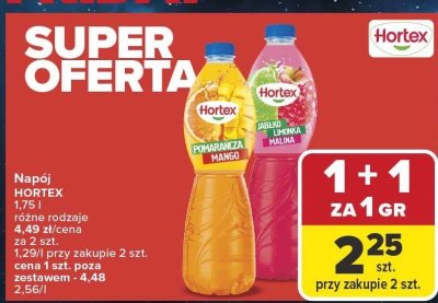 Napój Hortex 1,75 l promocja w Carrefour