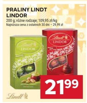 Praliny Lindt Lindor promocja w Stokrotka