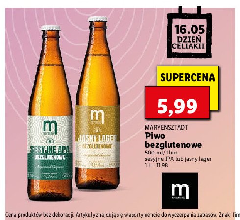Piwo Maryensztadt sesyjne apa bezglutenowe promocja