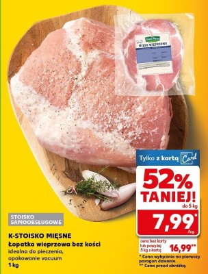 Łopatka wieprzowa bez kości  promocja w Kaufland