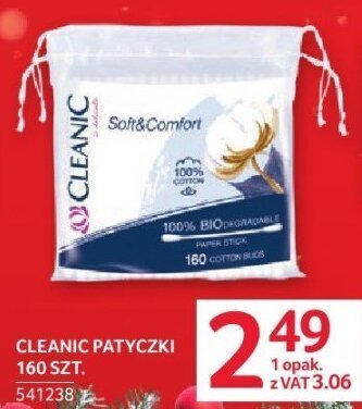 Patyczki kosmetyczne Cleanic 160 szt. promocja w Selgros