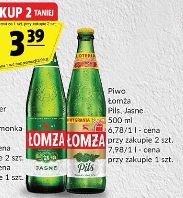 Piwo Łomża pils promocja w Prim Market