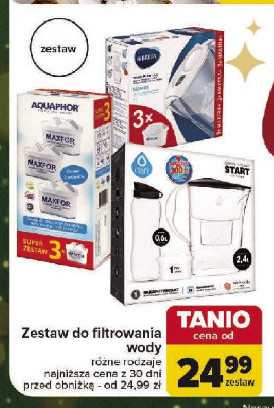 Zestaw dzbanek marella cool 2.4 l biały + wkład maxtra 3 szt Brita fill&enjoy marella promocja