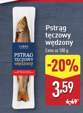 Pstrąg wędzony filet Fjord fiskursson promocja w Aldi