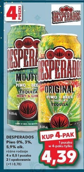 Piwo Desperados vrigin 0.0% Grupa żywiec desperados promocja