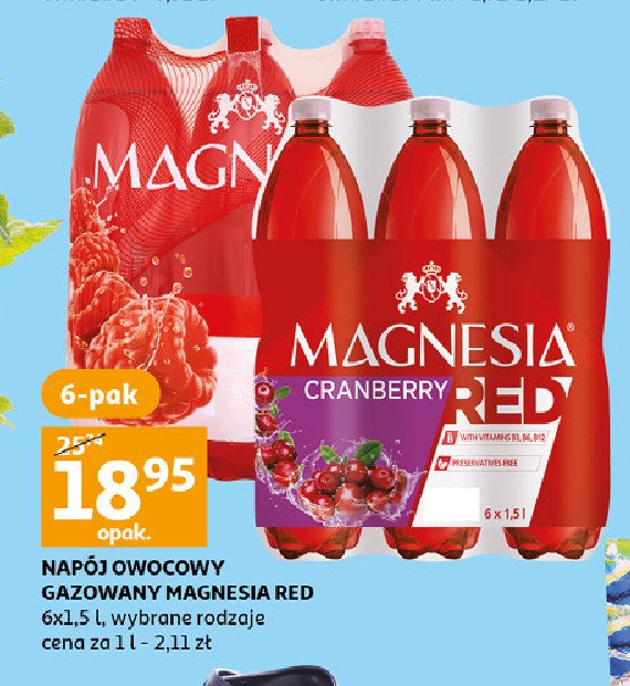 Woda malinowa Magnesia red promocja
