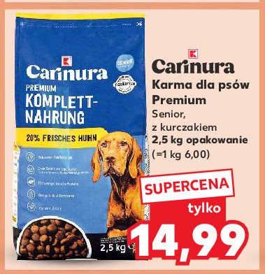 Karma dla psa sernior z kurczakiem K-classic carinura promocja w Kaufland