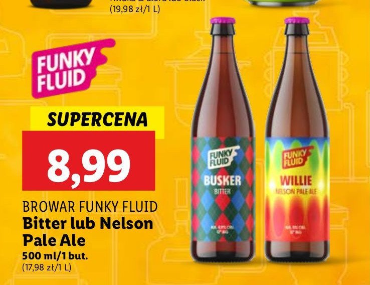 Piwo Browar funky fluid busker bitter promocja w Lidl