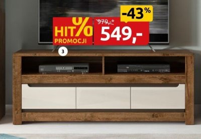 Szafka rtv RTV3S, SxGxW: 149x45,5x59 cm Ruso promocja w Black Red White