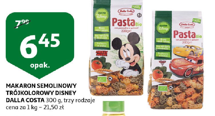 Makaron myszka miki DALLA COSTA promocja w SPAR