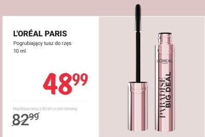 Tusz do rzęs Paradise Big Deal promocja w Rossmann