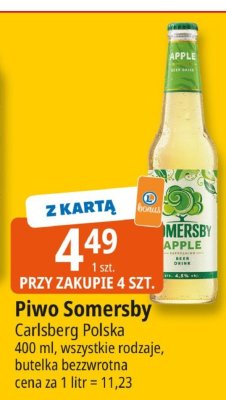 Piwo Somersby Carlsberg Polska promocja w Leclerc