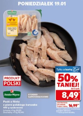 Paski z fileta z piersi polskiego kurczaka promocja w Kaufland
