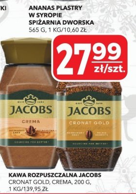 Kawa rozpuszczalna Jacobs Cronat Gold Crema promocja w Top Market