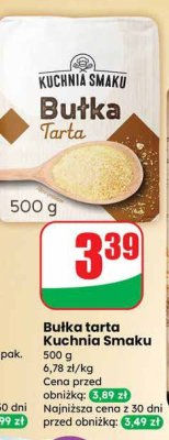 Bułka tarta Kuchnia Smaku promocja w Dino