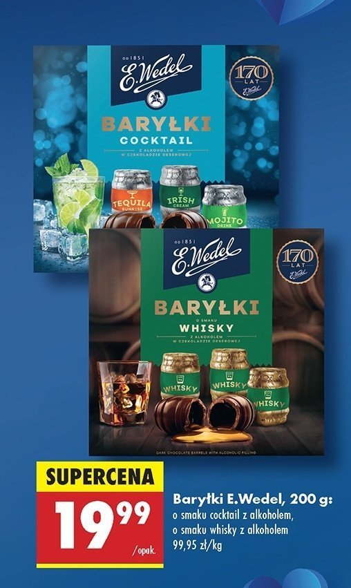Bombonierka cocktail E. wedel baryłki promocja