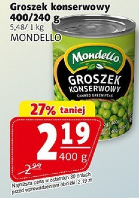 Groszek konserwowy 400/240 g promocja w Prim Market
