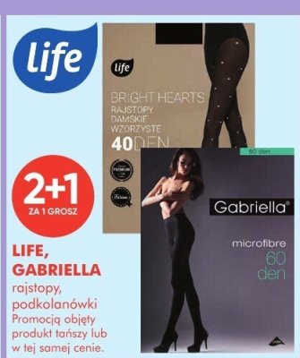 Rajstopy, pończochy, skarpetówki LIFE, GABRIELLA promocja w Super-Pharm