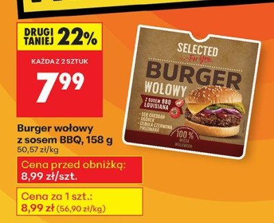 Burger wołowy z sosem BBQ promocja w Biedronka