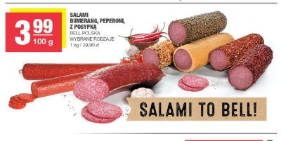 Salami bumerang, peperoni, z posypką Bell Polska wybrane rodzaje promocja w SPAR