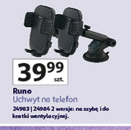 Uchwyt na telefon runo Trust promocja w Auchan