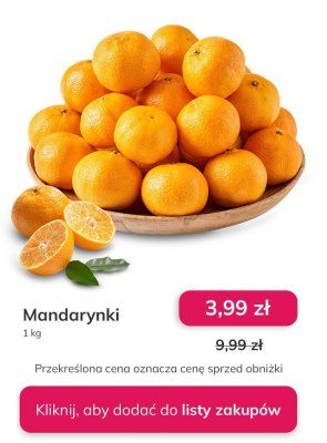 Mandarynki 1 kg promocja w Stokrotka