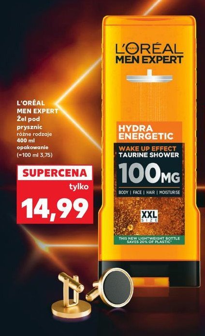Żel pod prycznic L'oreal men expert hydra energetic promocja w Kaufland