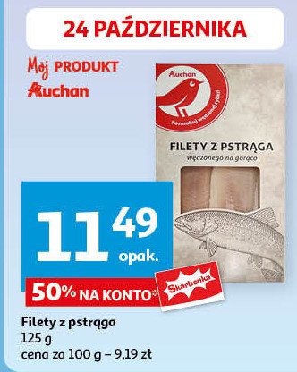 Filety z pstrąga naturalne Auchan promocja