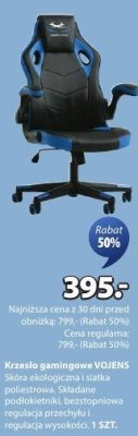 Krzesło gamingowe VOJENS promocja w Jysk