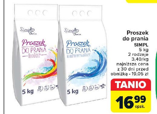 Proszek do prania uniwesalny Simply promocja